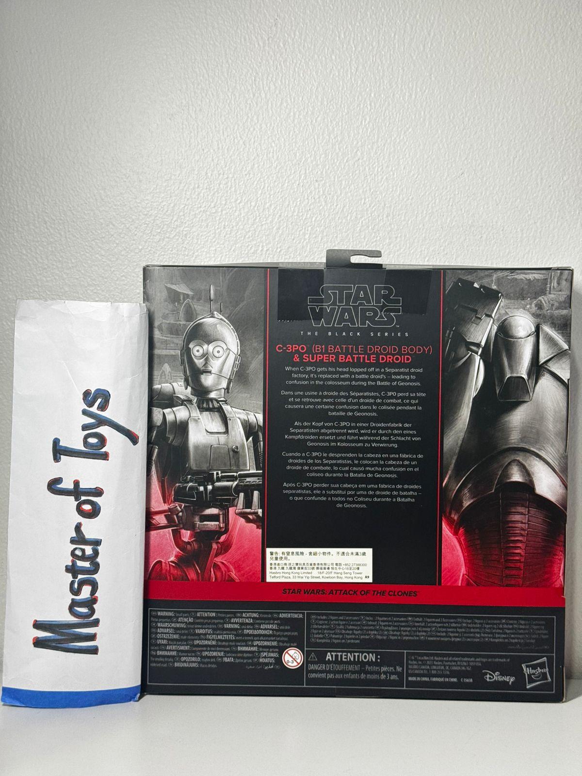 Hasbro Star Wars The Black Series Attack of the Clones C-3PO (B1 Battle Droid Body) & Super Battle Droid - Ready Stock