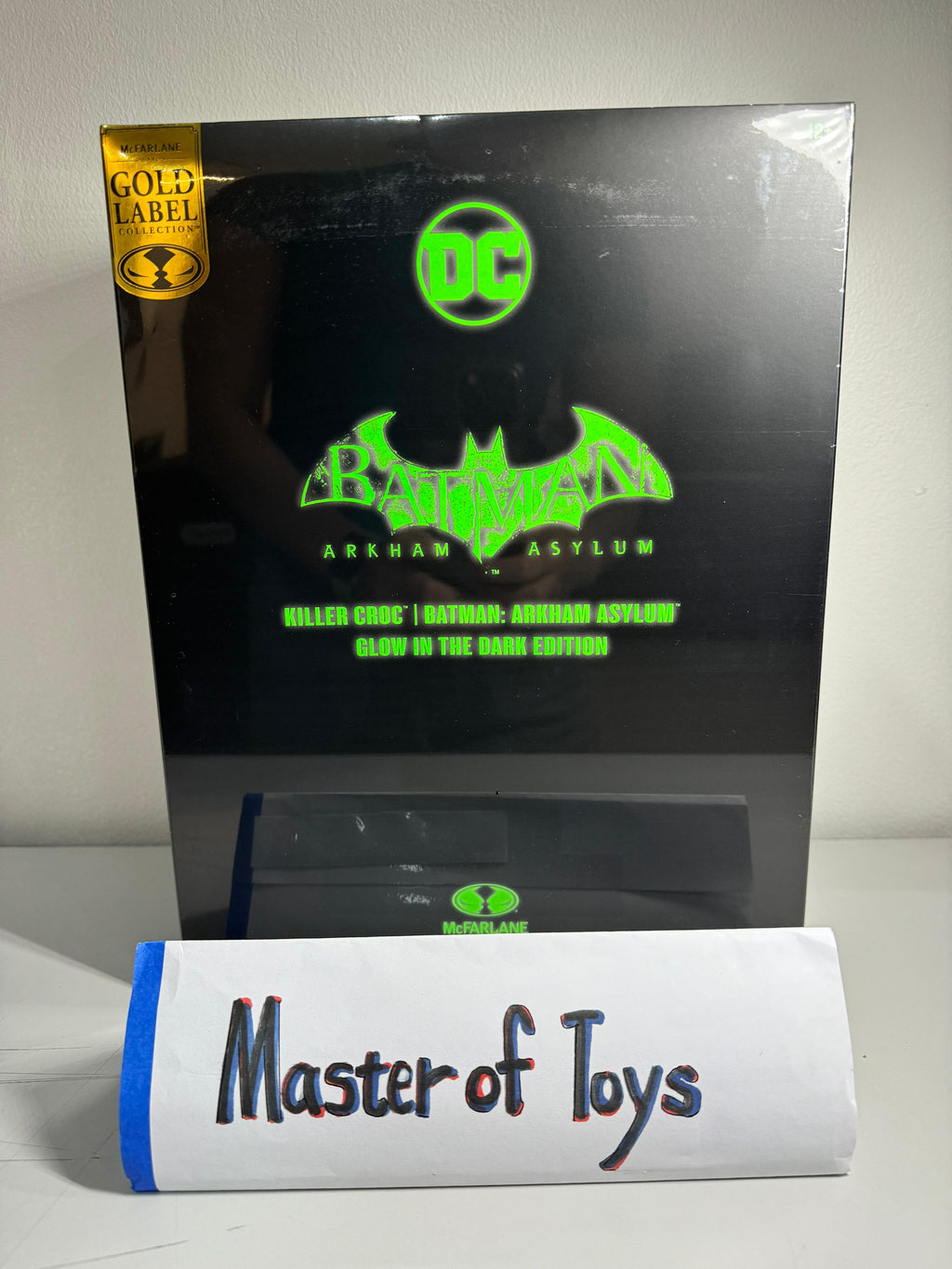 McFarlane DC Multiverse Batman Arkham Asylum Killer Croc | Batman: Arkham Asylum Glow In The Dark Edition Gold Label Collection Limited Edition - Ready Stock
