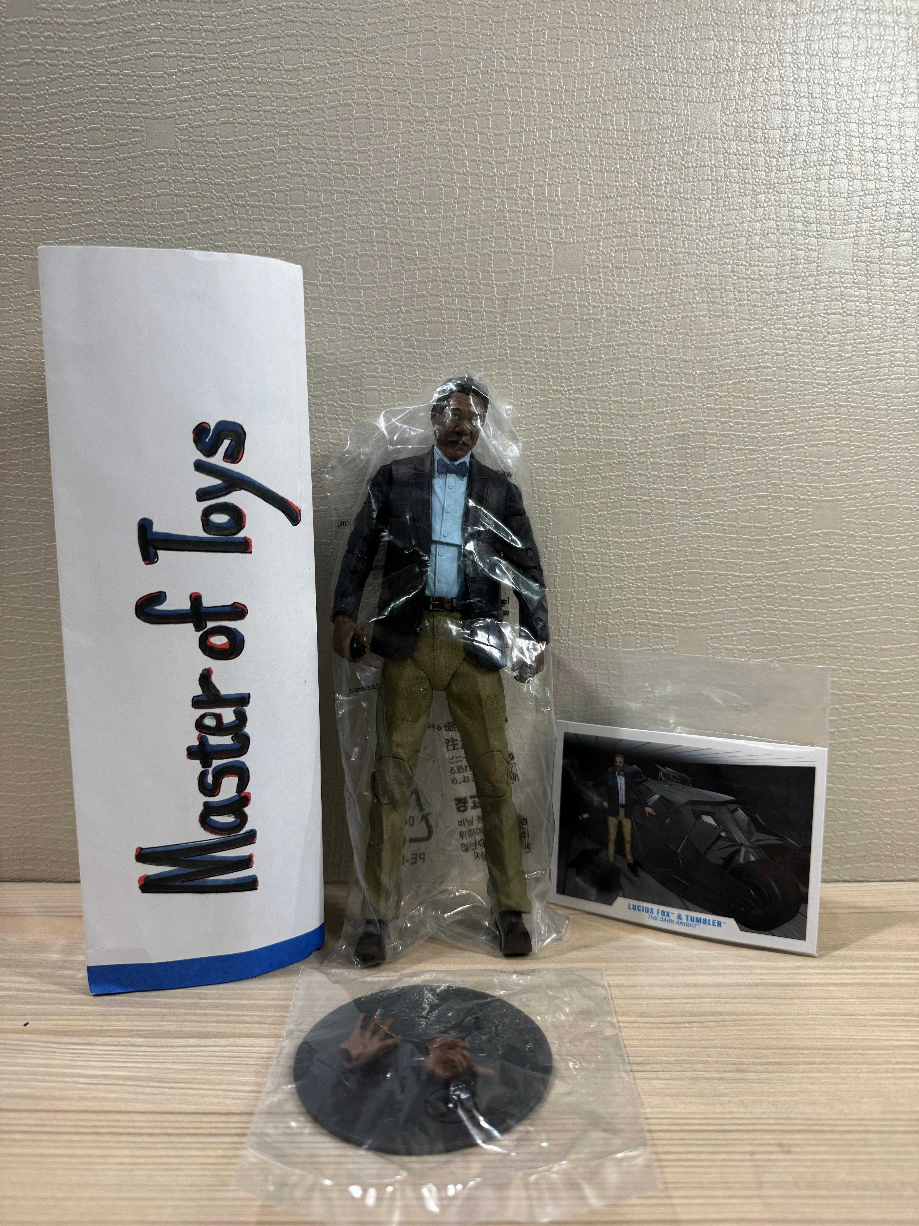 McFarlane DC Multiverse Lucius Fox & Tumbler (The Dark Knight) Gold Label No Box - Ready Stock