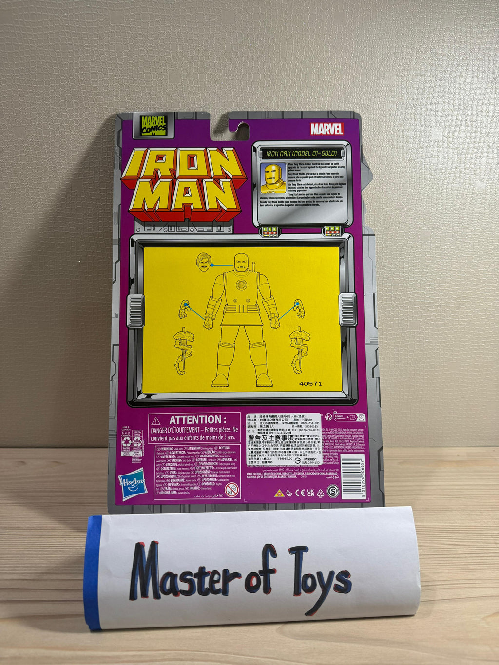Hasbro Marvel Comics Iron Man ( Model 01-Gold ) - Ready Stock