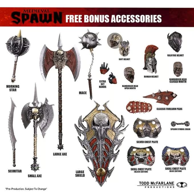 Medieval Spawn Black Edition Collectible Action Figure- Ready Stock