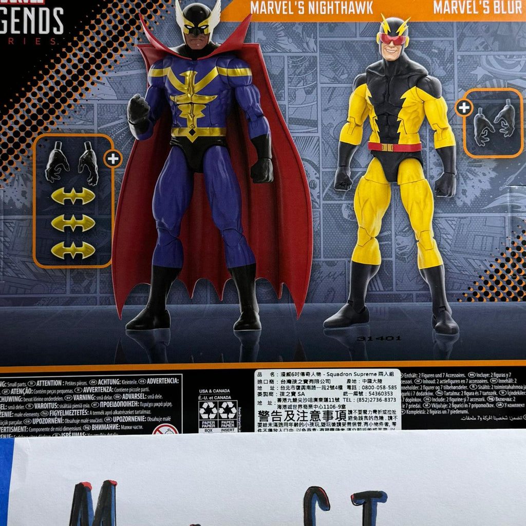 Hasbro Marvel Legends Series Squadron Supreme 2 Packs Marvel's Nighthawk & Marvel's Blur - Ready Stock