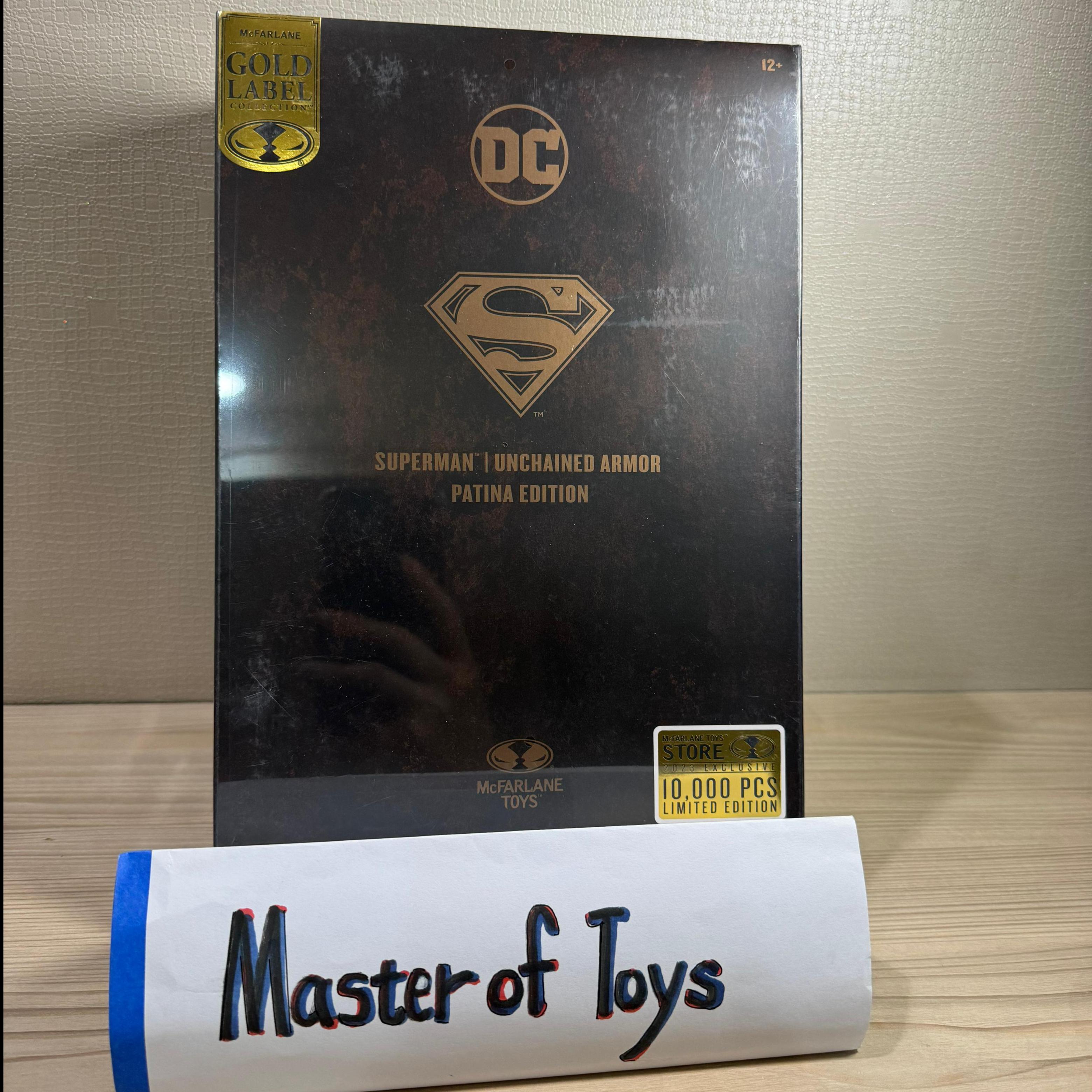 McFarlane Toys Store Exclusive Superman (Unchained Armor) Patina Edition Gold Label - Ready Stock
