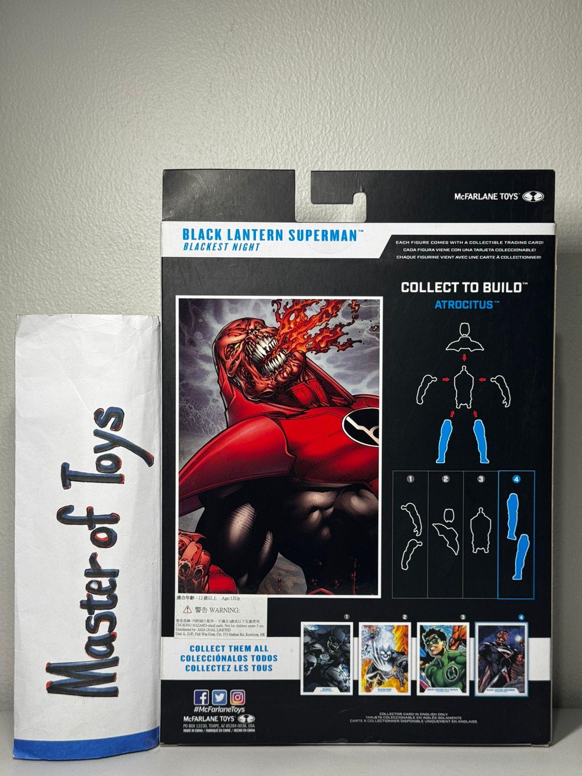 McFarlane DC Multiverse Black Lantern Superman (Blackest Night) With CTB Atrocitus - Ready Stock