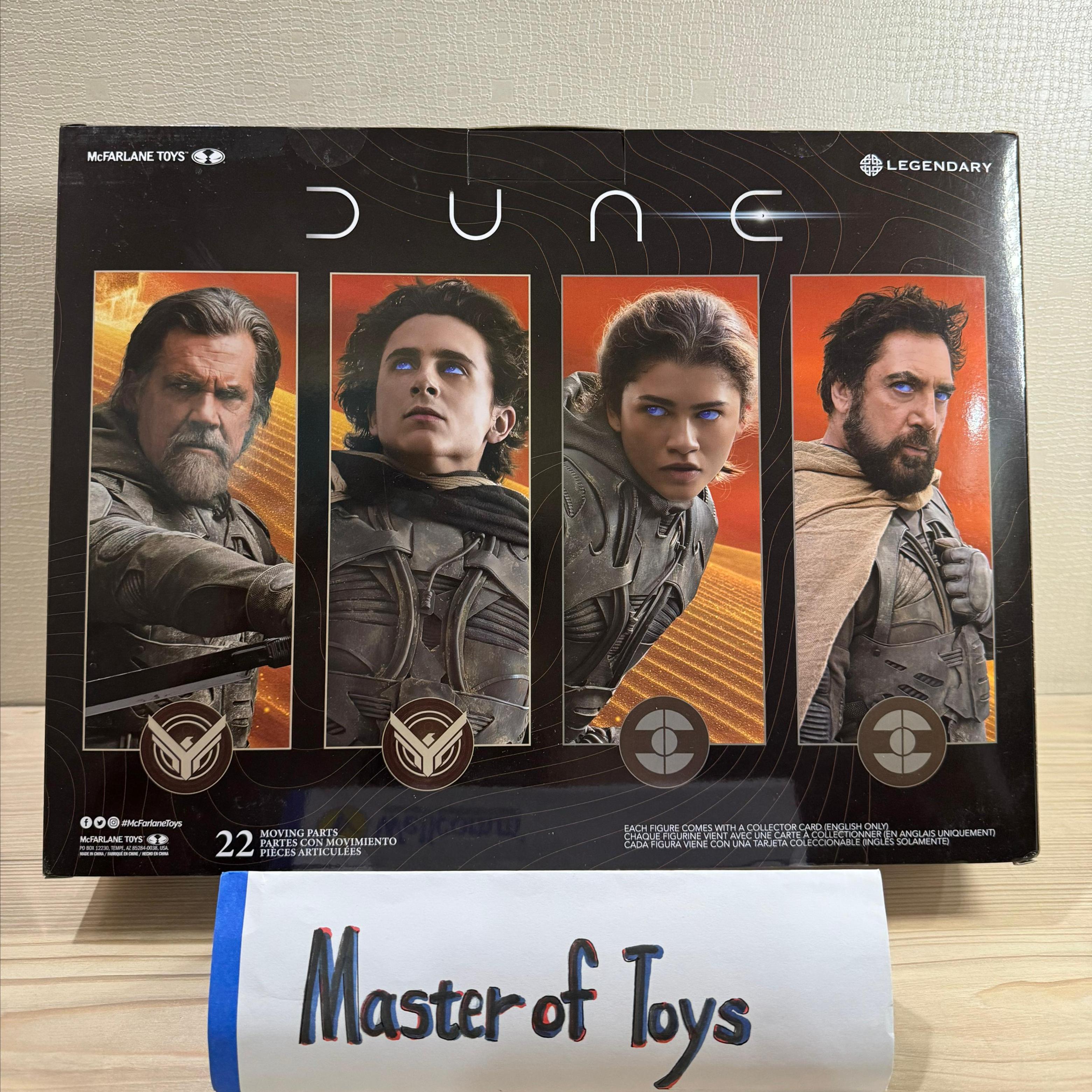 McFarlane Toys Legendary Dune 4 Packs Paquet De 4 Gurney Halleck / Paul Atreides / Chani / Stilgar Gold Label Collection - Ready Stock