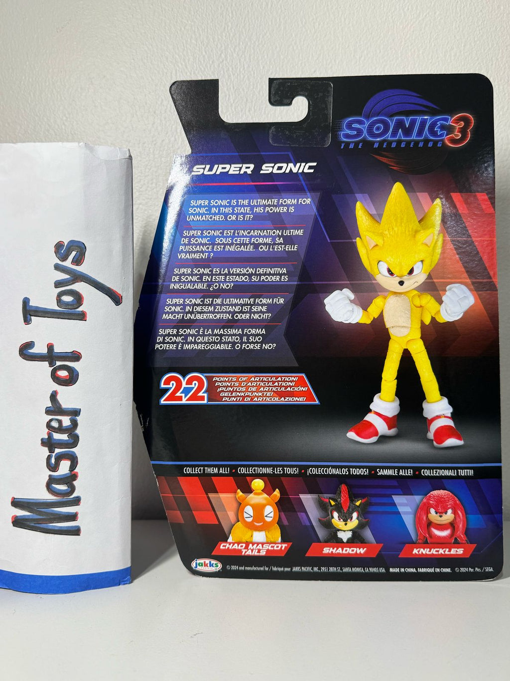 Jakks Pacific Sonic 3 The Hedgehog Super Sonic - Ready Stock