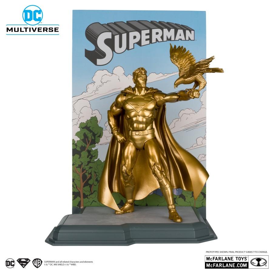 McFarlane DC Multiverse Gold Label Collection Superman Centennial Park Tribute Statue - Ready Stock