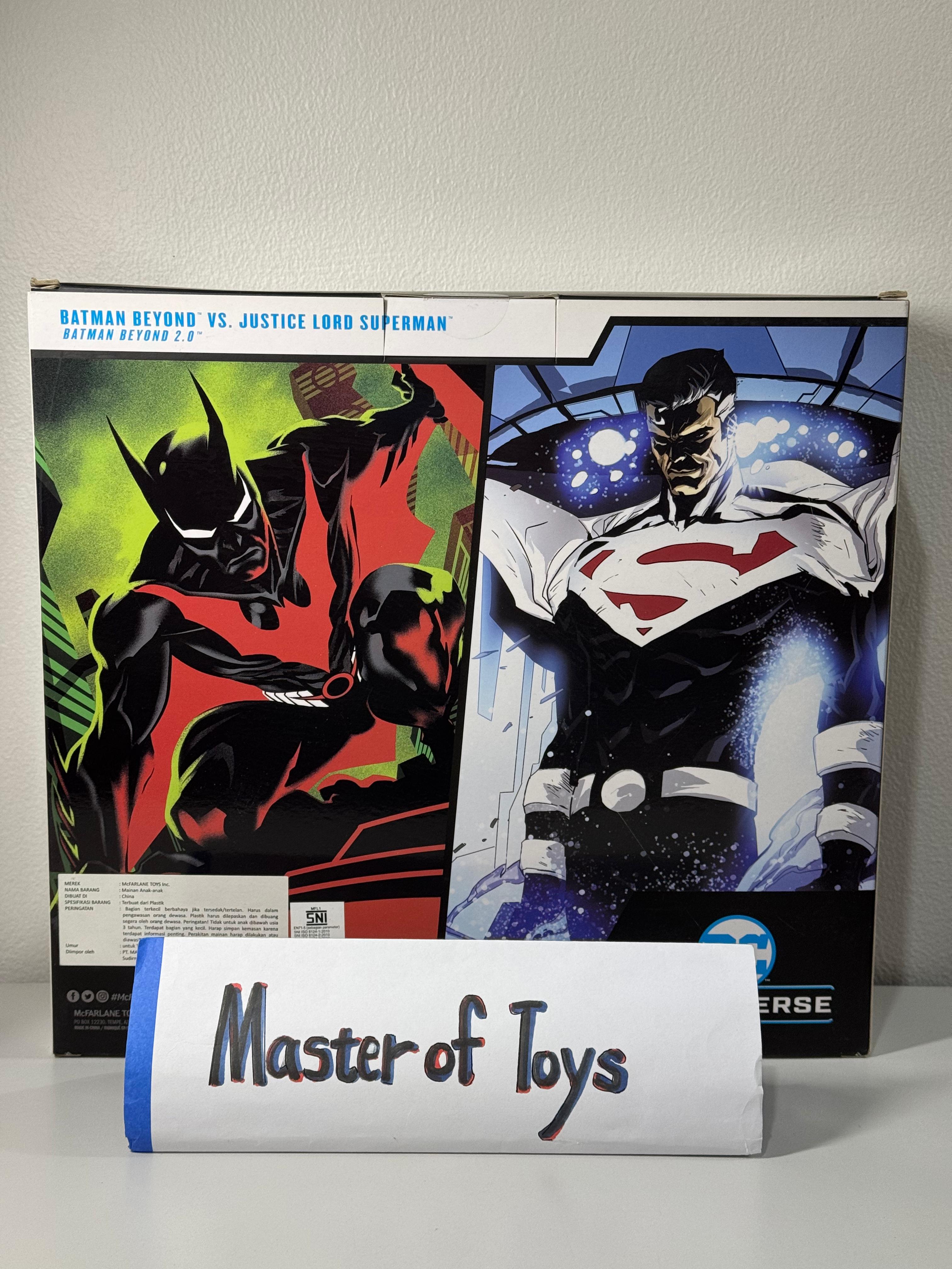 McFarlane DC Multiverse Batman Beyond VS Justice Lord Superman (Batman Beyond 2.0) - Ready Stock
