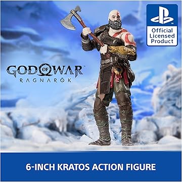 Spin Master Toys playstation God of War: Ragnarok Kratos 18cm Action Figure Model Doll Collector Garage Kit - Ready Stock