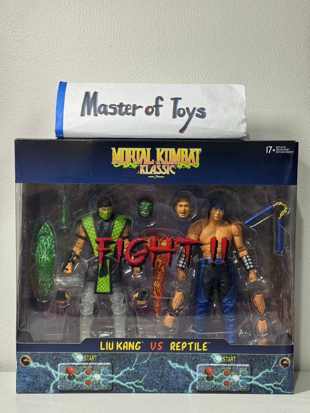 McFarlane Mortal Kombat Klassic Fight Liu Kang vs Reptile Battle 3 Game Verse - Ready Stock