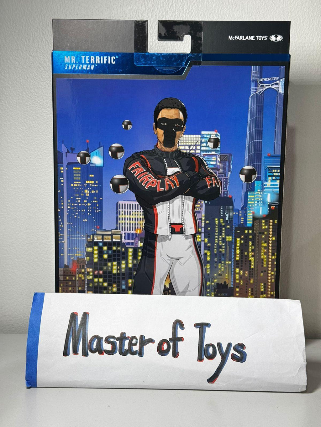McFarlane Deluxe Theatrical Edition DC Multiverse Mr Terrific (Superman) Red Platinum Edition - Ready Stock