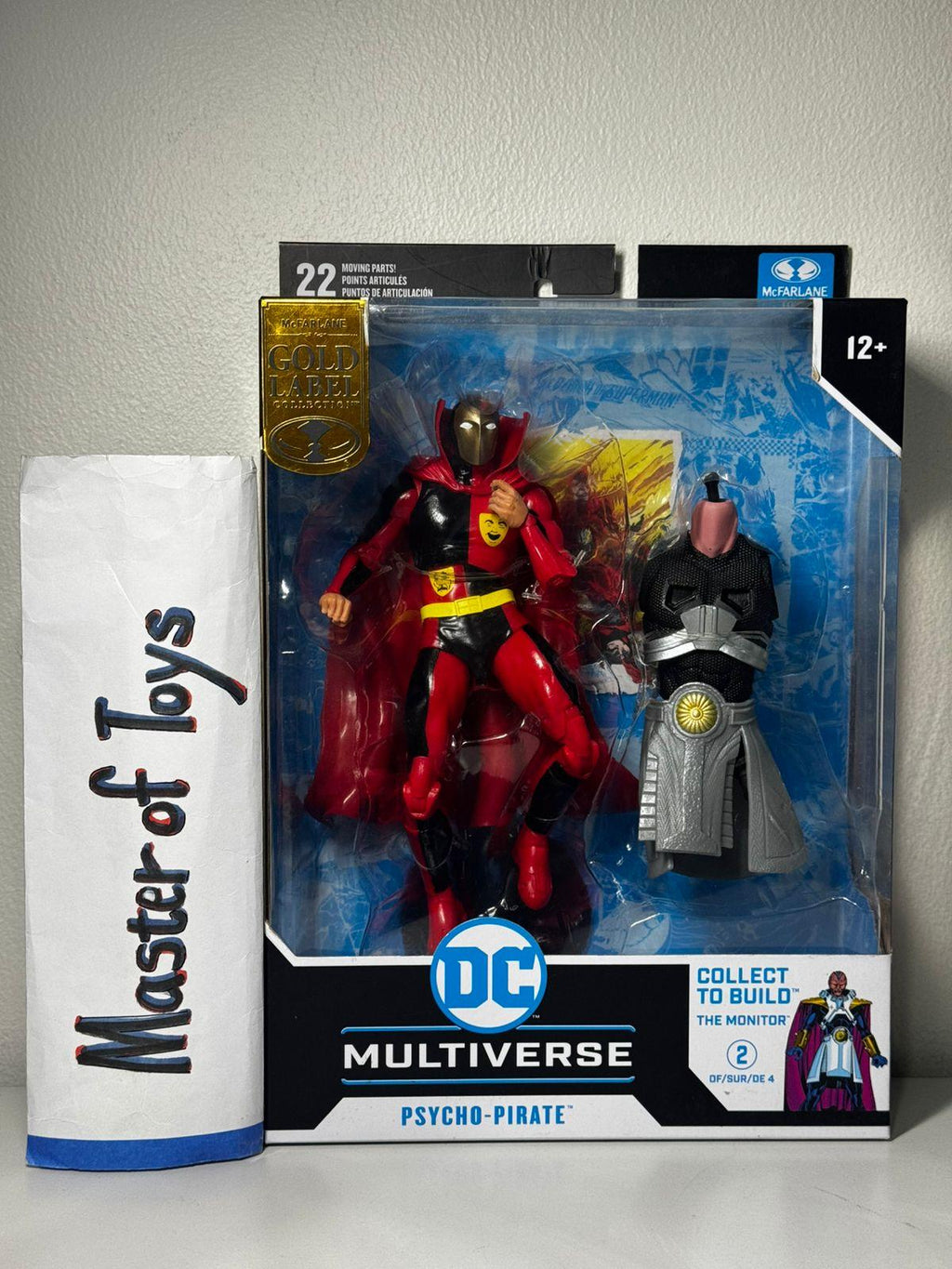 McFarlane DC Multiverse Psycho-Pirate (Crisis on Infinite Earths) Gold Label With CTB The Monitor - Ready Stock