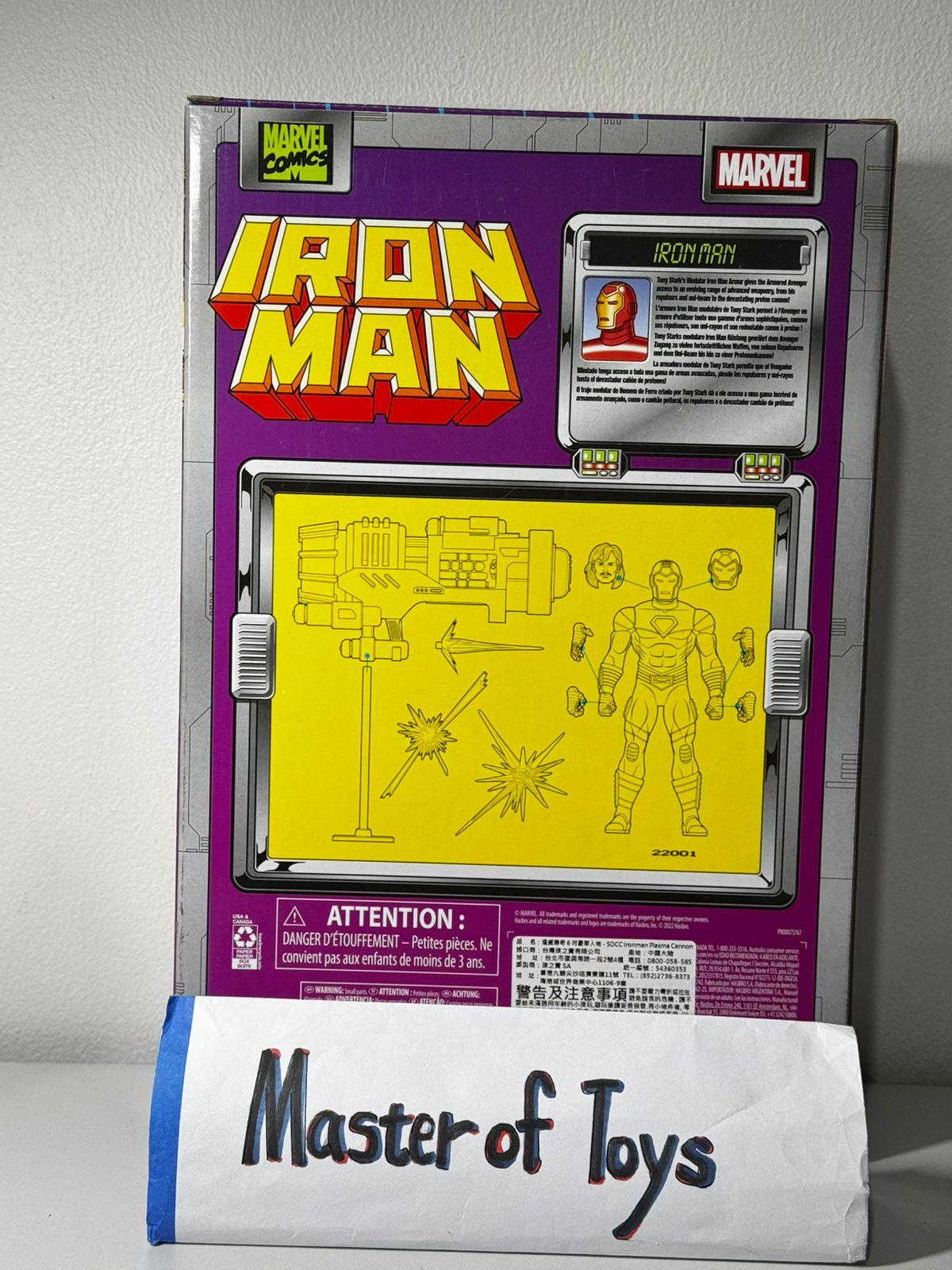 Hasbro Marvel Legends Retro Iron Man & Plasma Cannon Proton Vintage Animated BIB - Ready Stock