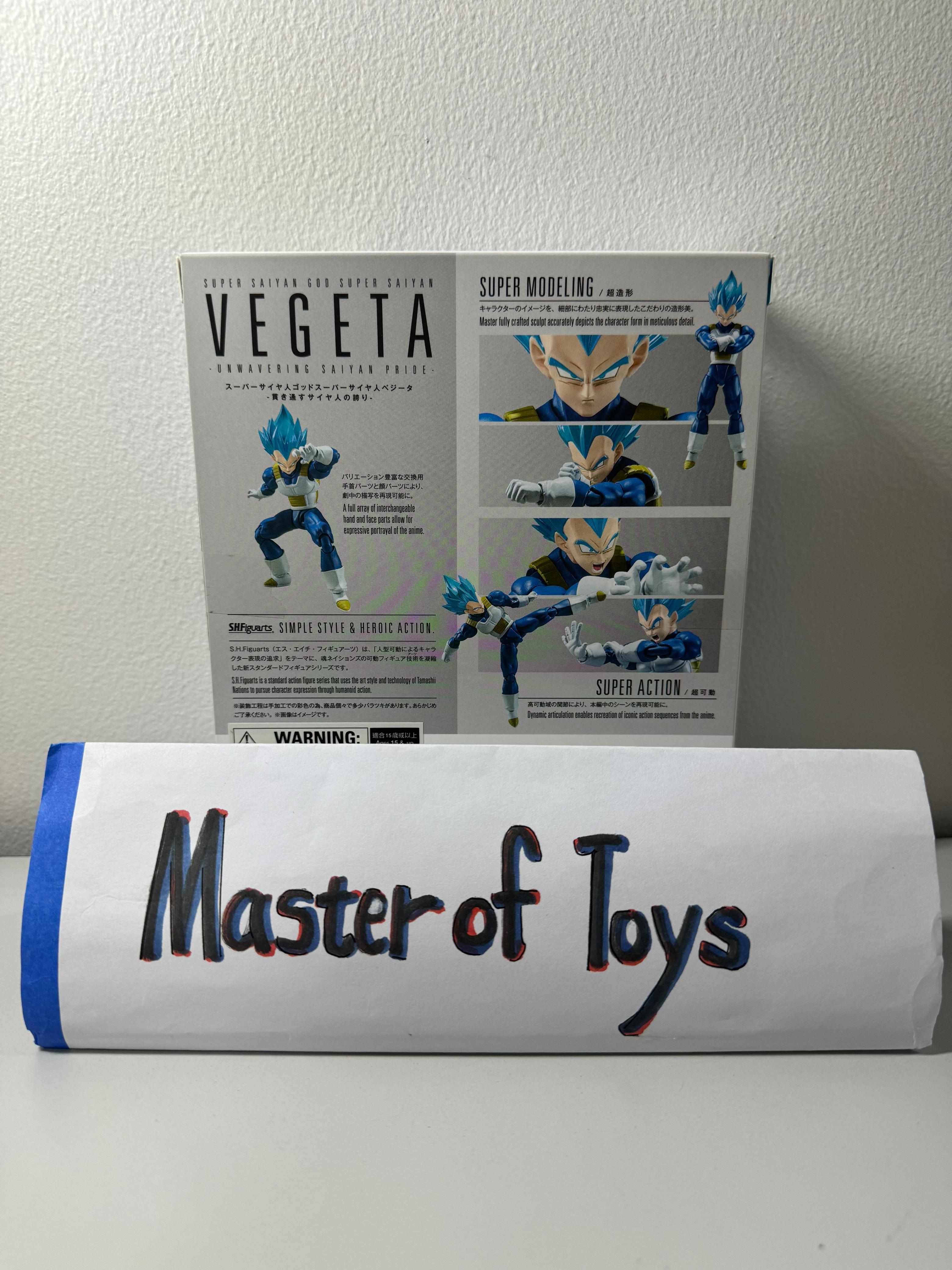 Bandai SHF Vegeta Super Saiyan God Super Saiyan (Unwavering Saiyan Pride) - Ready Stock