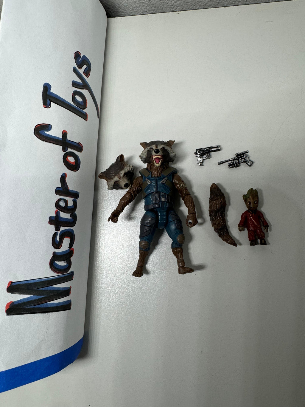 Hasbro Marvel Guardians of the Galaxy Legends Series Rocket Raccoon 8cm and Baby Groot 3cm No Box - Ready Stock