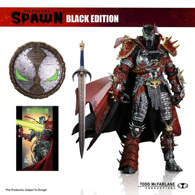 Medieval Spawn Black Edition Collectible Action Figure- Ready Stock