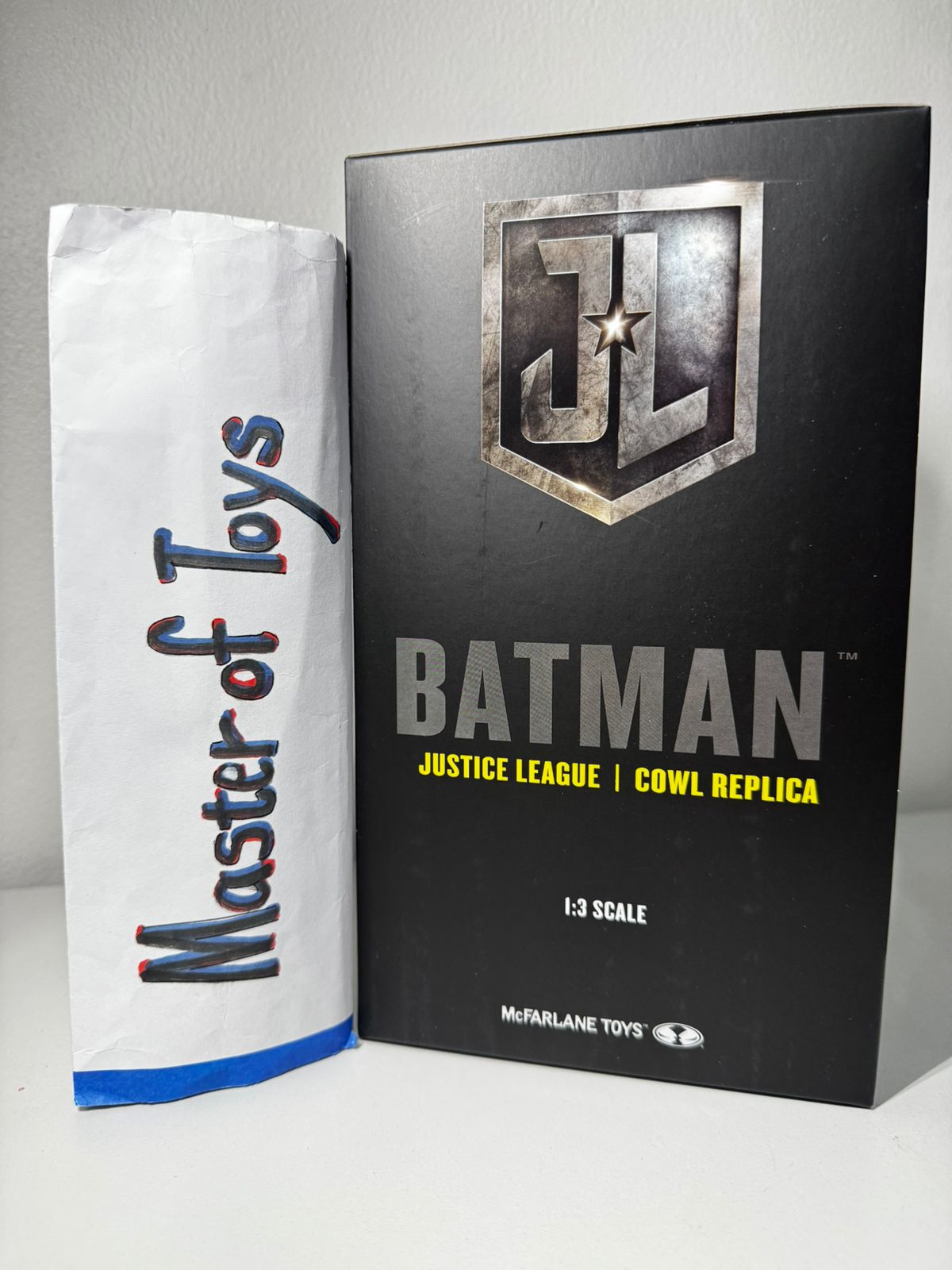 McFarlane DC Direct Batman Justice League 2017 | Cowl Replica Scale 1:3 - Ready Stock