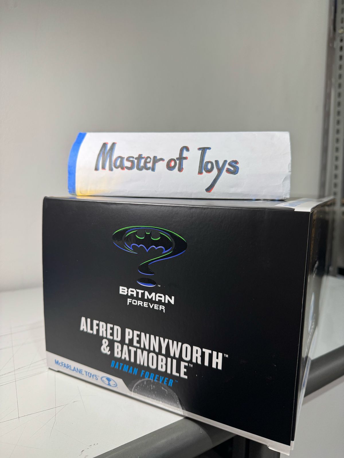 McFarlane DC Multiverse Alfred Pennyworth & Batmobile (Batman Forever) Gold Label - Ready Stock