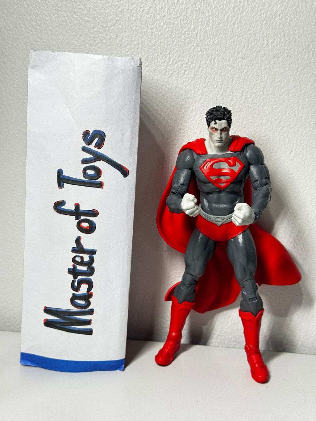 McFarlane DC Multiverse Superman Black Adam Page Puncher Black & White Accent Edition Gold Label Only No Box - Ready Stock