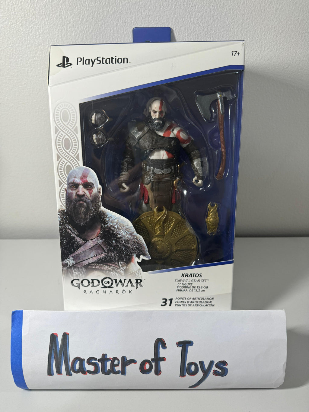 Spin Master Toys playstation God of War: Ragnarok Kratos 18cm Action Figure Model Doll Collector Garage Kit - Ready Stock