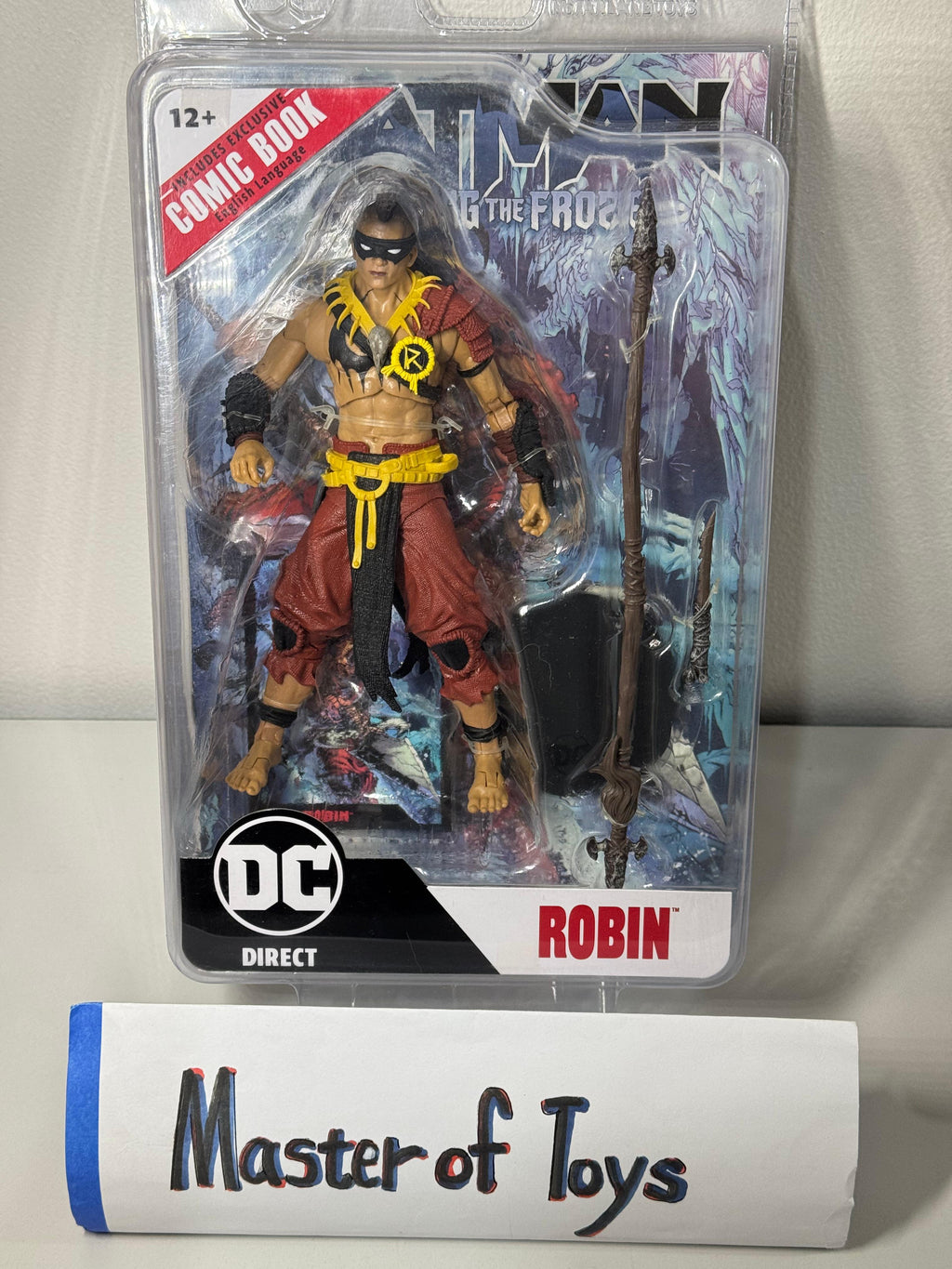 McFarlane DC Direct Robin Fighting the Frozen with Comic Book - Ready Stock