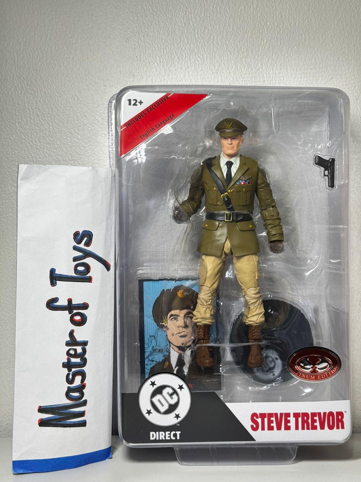 McFarlane DC Direct Steve Trevor No Comic Book Red Platinum Edition - Ready Stock