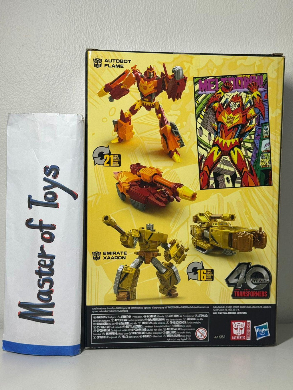 Hasbro Takara Tomy The Transformers & Action Force 40 Years Under Pressure! Emirate Xaaron | Autobot Flame - Ready Stock