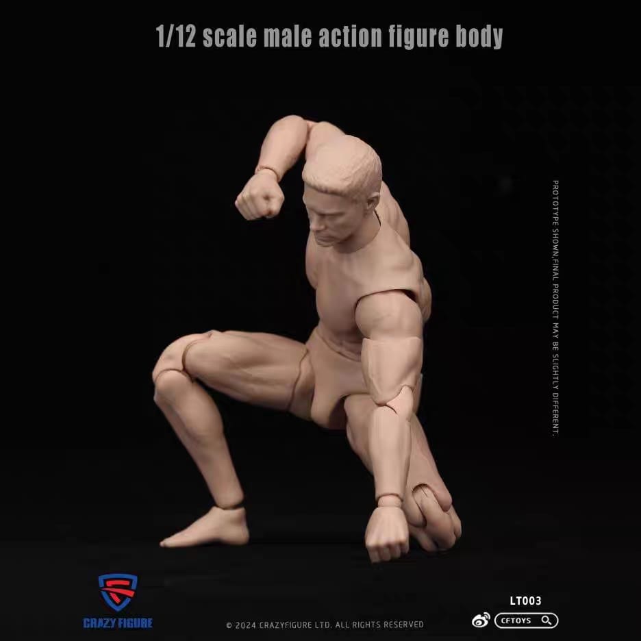Crazy Figure 1/12 Scale Male Action Figure Body LT003 - Ready Stock
