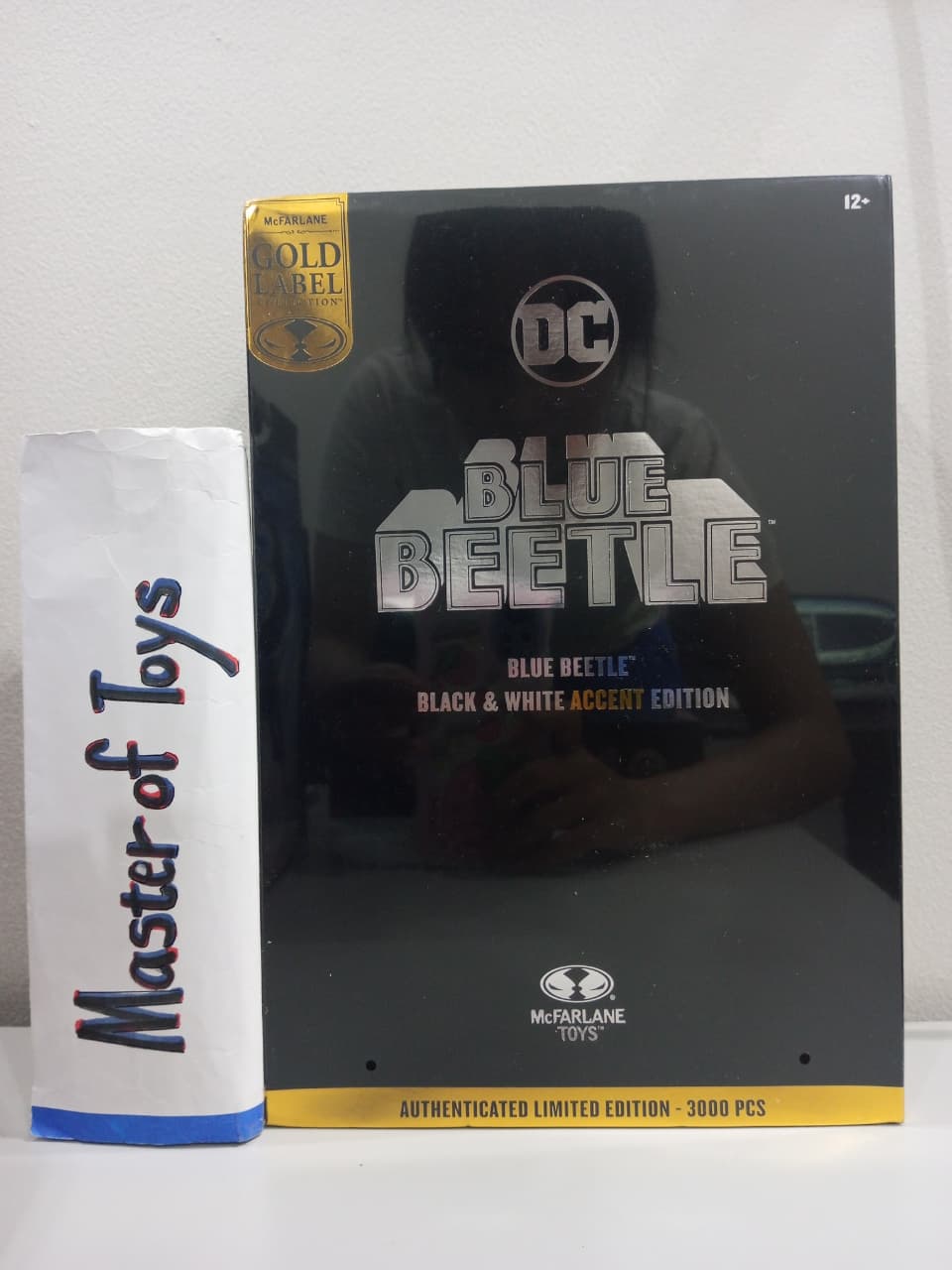 McFarlane DC Blue Beetle Black & White Accent Edition Gold Lebel  - Ready Stock