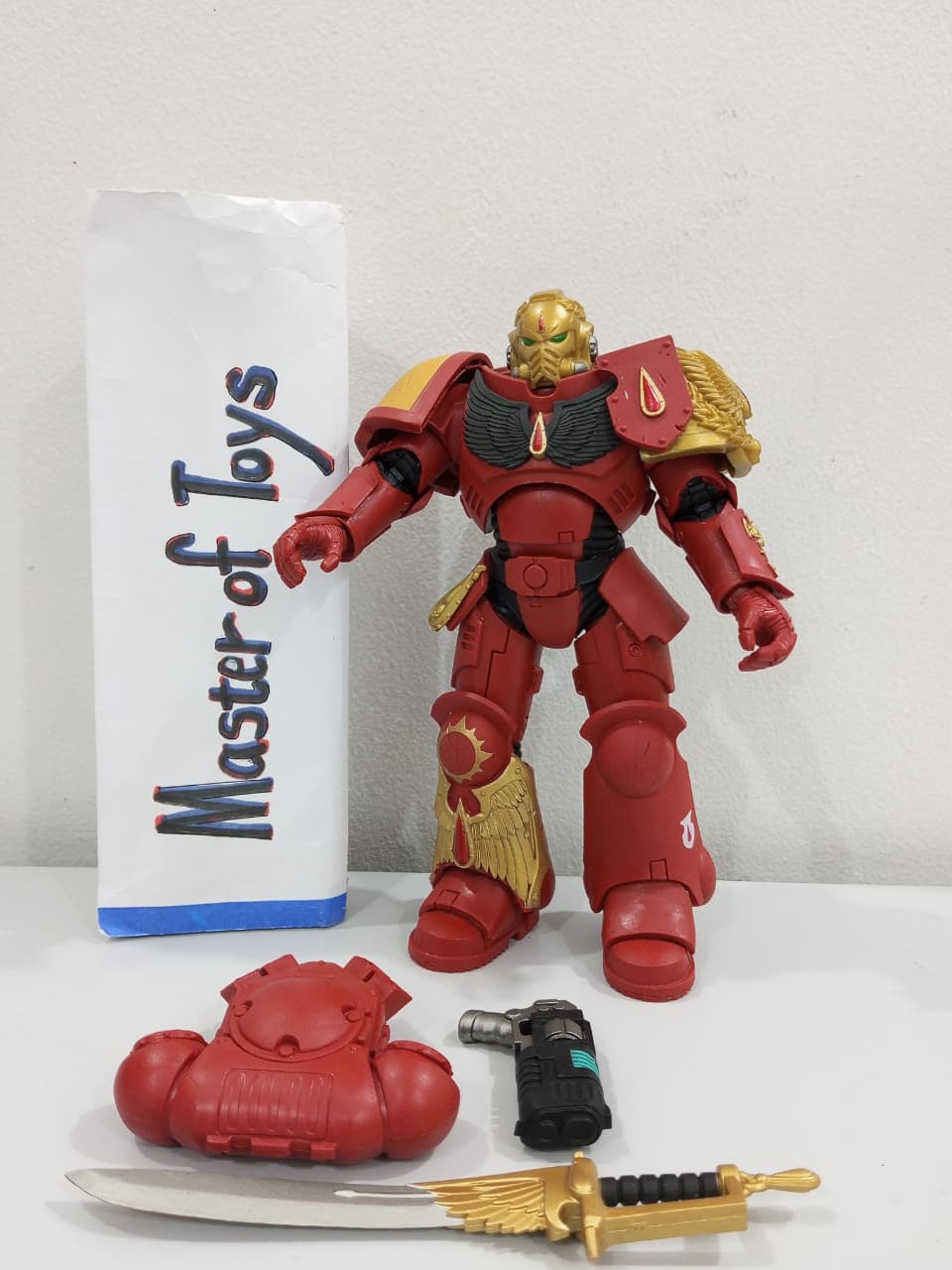 McFarlane Warhammer 40k Blood Angels Primaris Lieutenant Gold Label Only No Box - Ready Stock