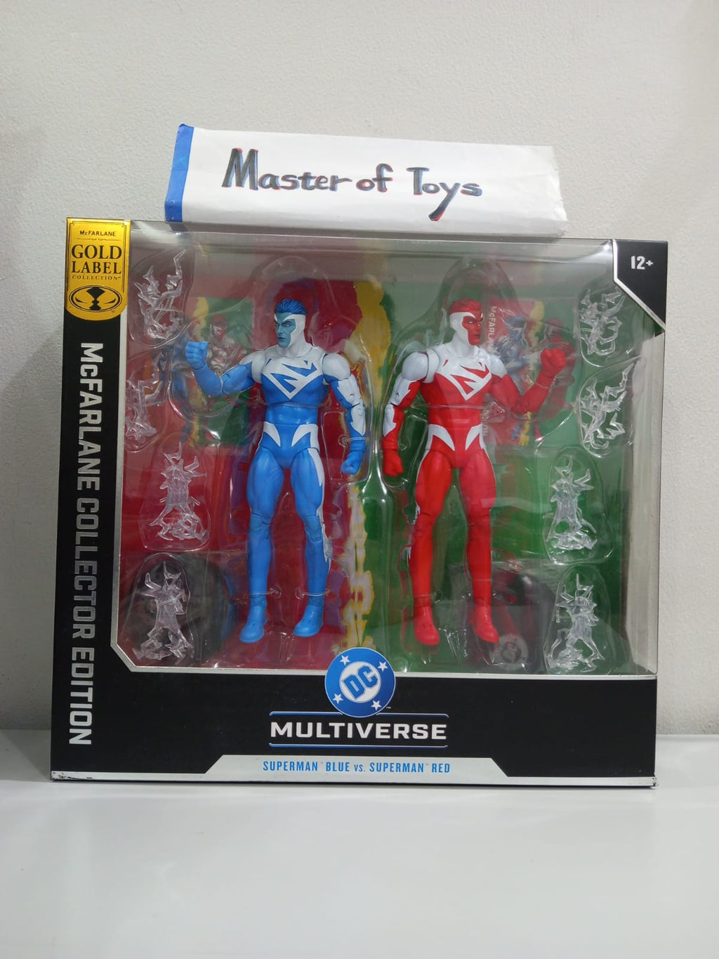 McFarlane DC Multiverse Superman Blue VS Superman Red (Superman Red/Superman Blue) #07 Gold Label - Ready Stock