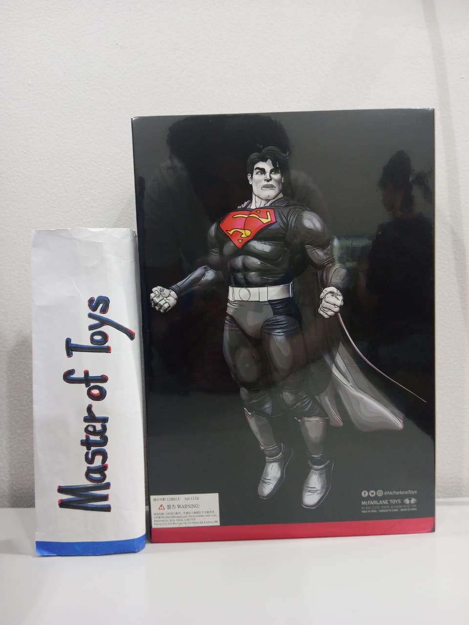 McFarlane DC Superman | The Dark Knight Returns Black & White Accent Edition Gold Label - Ready Stock