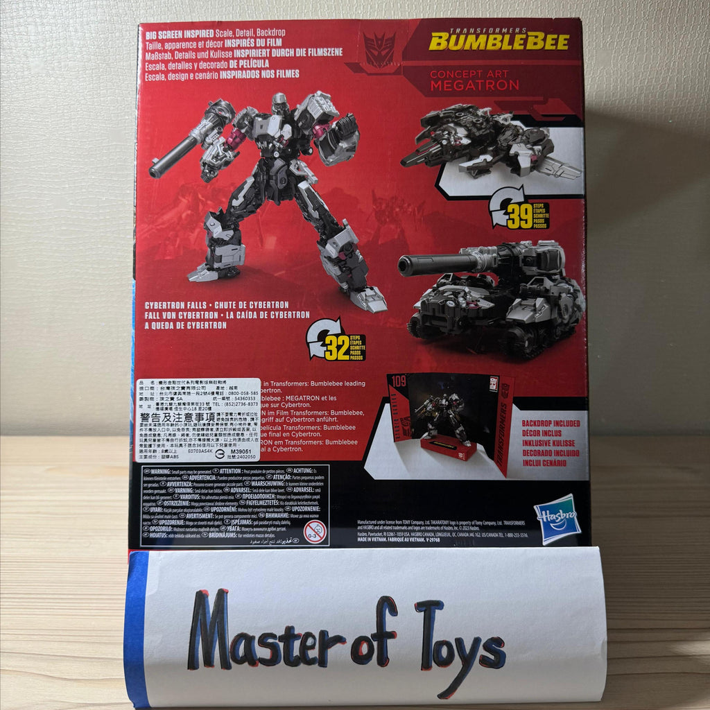 Hasbro Transformers BumbleBee Studio Series 109 Concept Art Megatron Leader Class - Ready Stock