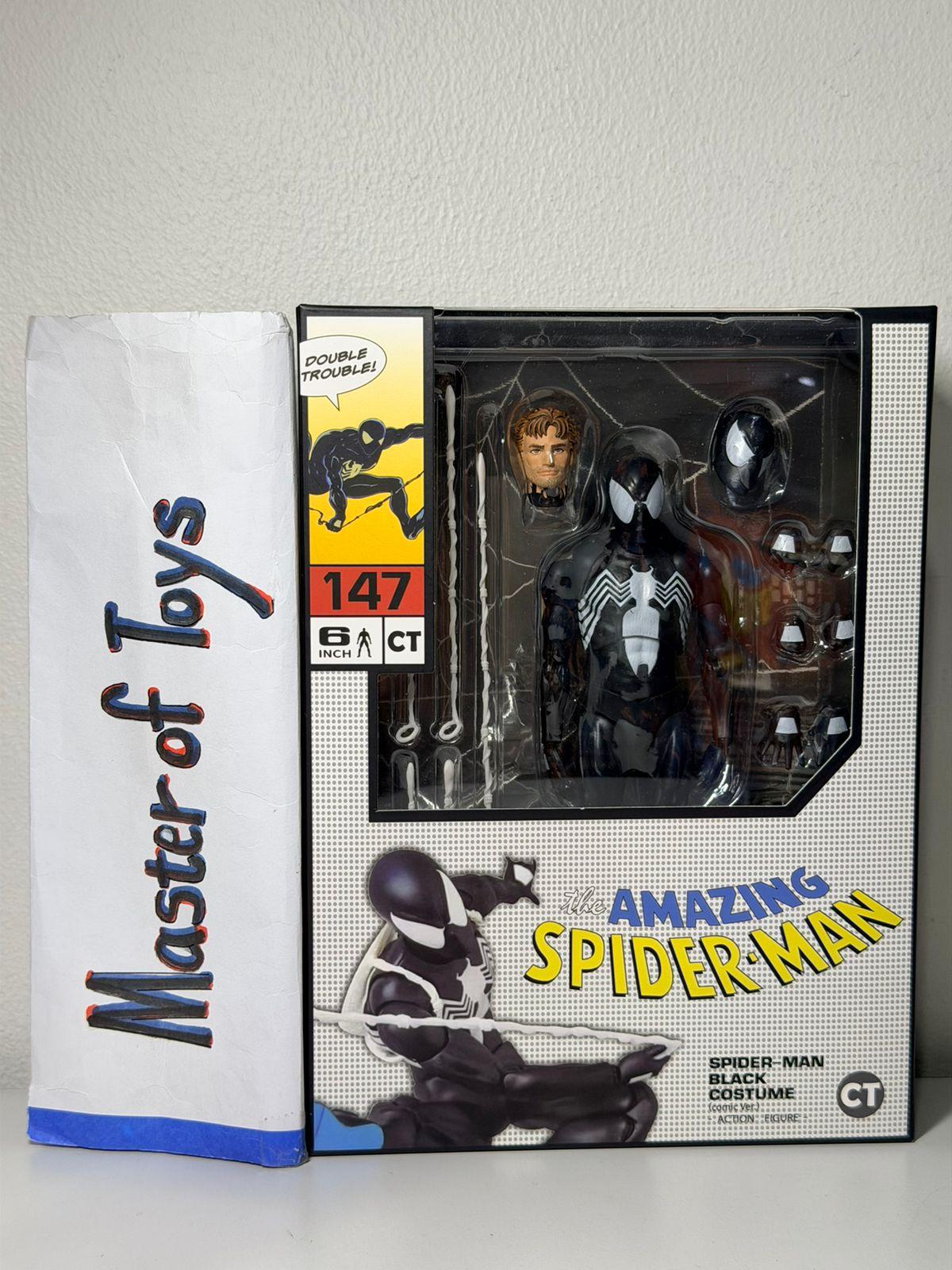 CT Toys The Amazing Spiderman (Black Costume Comic Ver) No 147 6 inch - Ready Stock