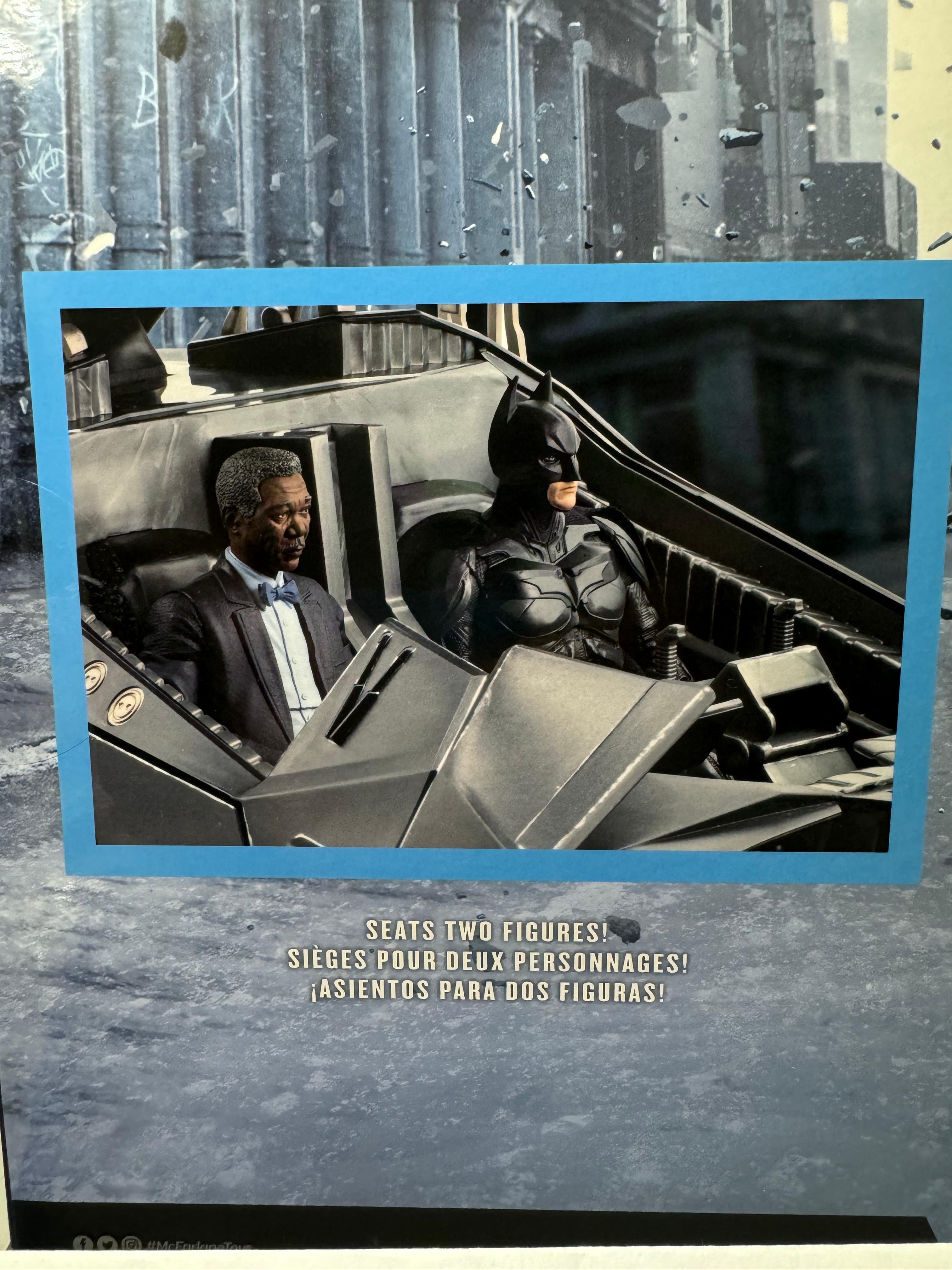 McFarlane DC Multiverse Lucius Fox & Tumbler ( The Dark Knight ) 18" / 45,7cm Gold Label Collection BIB - Ready Stock