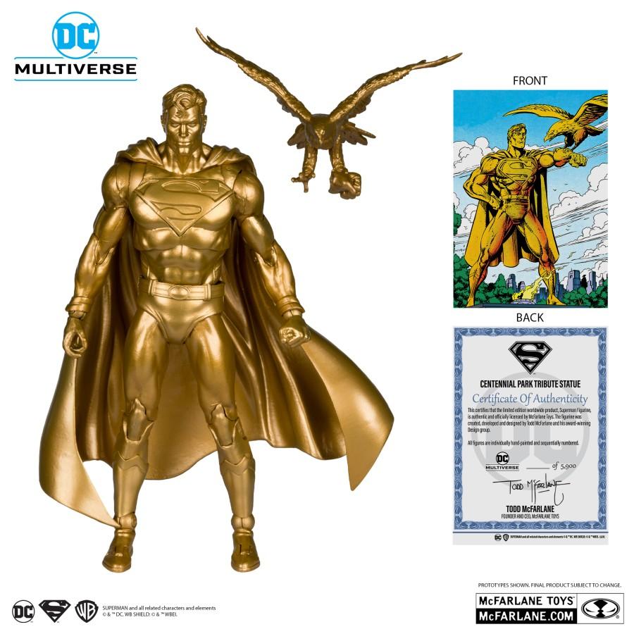 McFarlane DC Multiverse Gold Label Collection Superman Centennial Park Tribute Statue - Ready Stock