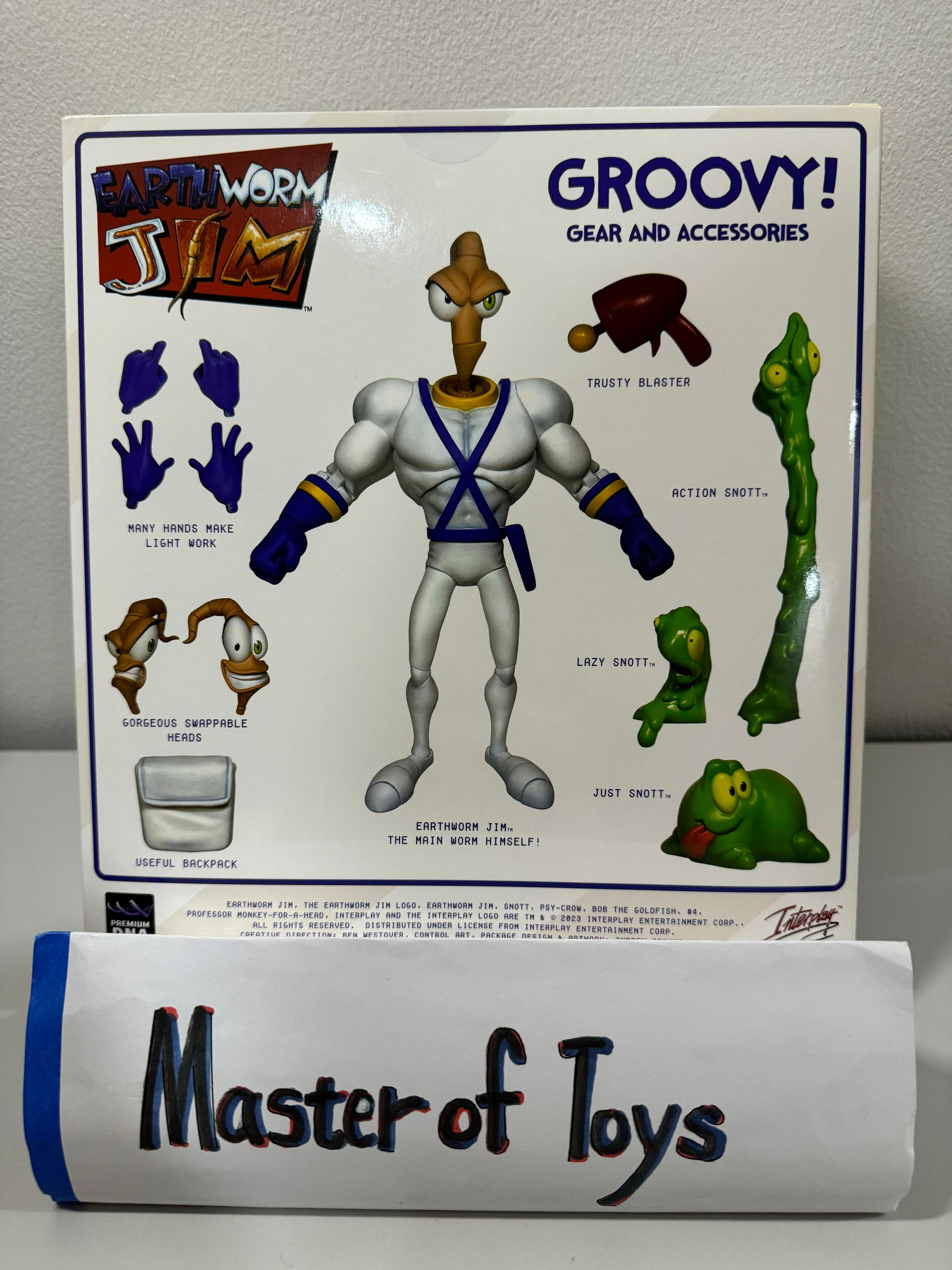 Premium DNA Interplay Earthworm Jim With Snott Collectible Toy Gift - Ready Stock