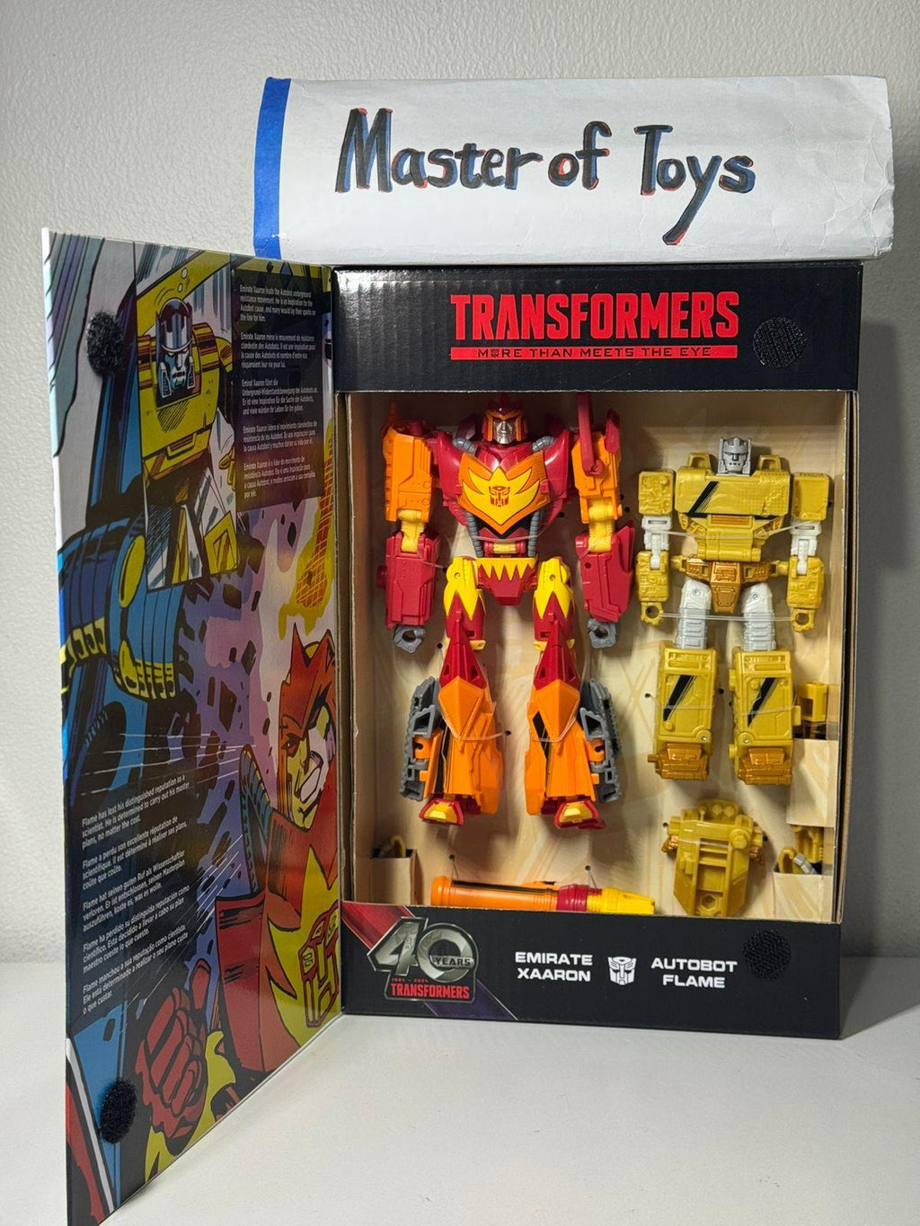 Hasbro Takara Tomy The Transformers & Action Force 40 Years Under Pressure! Emirate Xaaron | Autobot Flame - Ready Stock