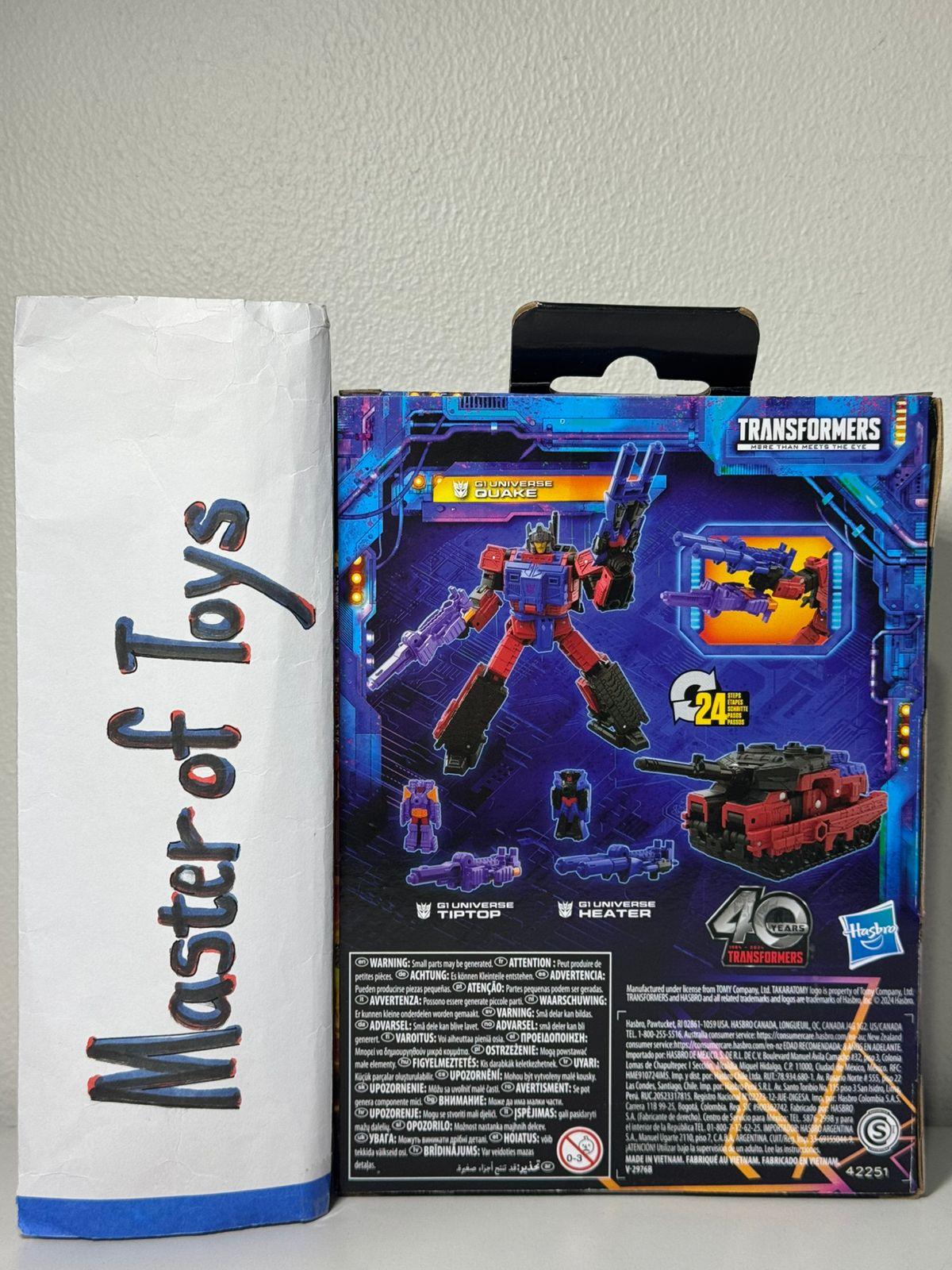 Hasbro Transformers Legacy United G1 Universe Quake | Heater | Tiptop - Ready Stock