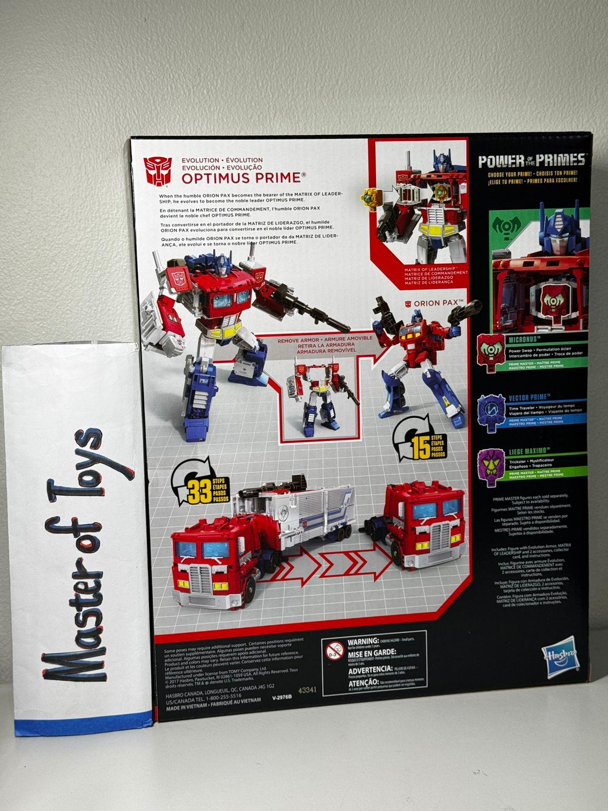Hasbro Transformers Power of the Primes Leader Class Evolution Optimus Prime - Ready Stock