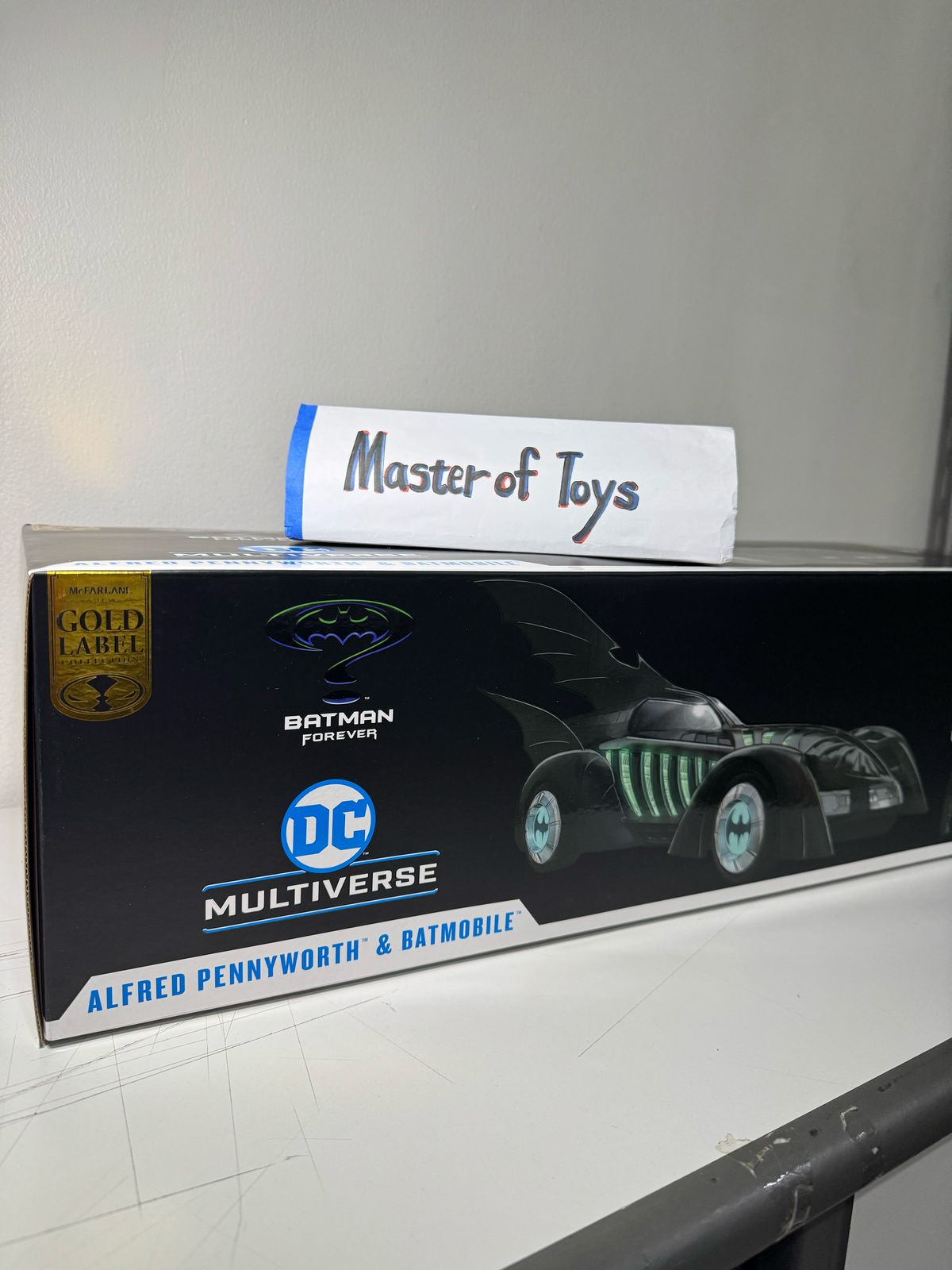 McFarlane DC Multiverse Alfred Pennyworth & Batmobile (Batman Forever) Gold Label - Ready Stock