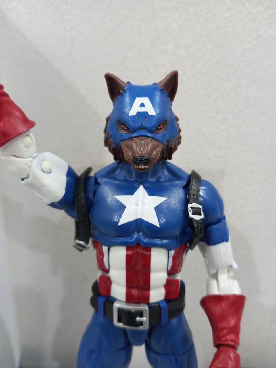 Hasbro Marvel Legends Captain America Cap Wolf Onslaught Only No Box - Ready Stock