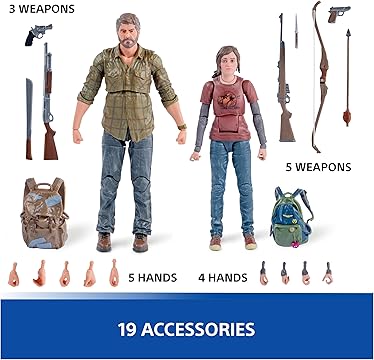 PlayStation Spin Master Toys The Last of Us Joel and Ellie 6”Action Figure 2 Pack PS5 Collector Garage Kit - Ready Stock