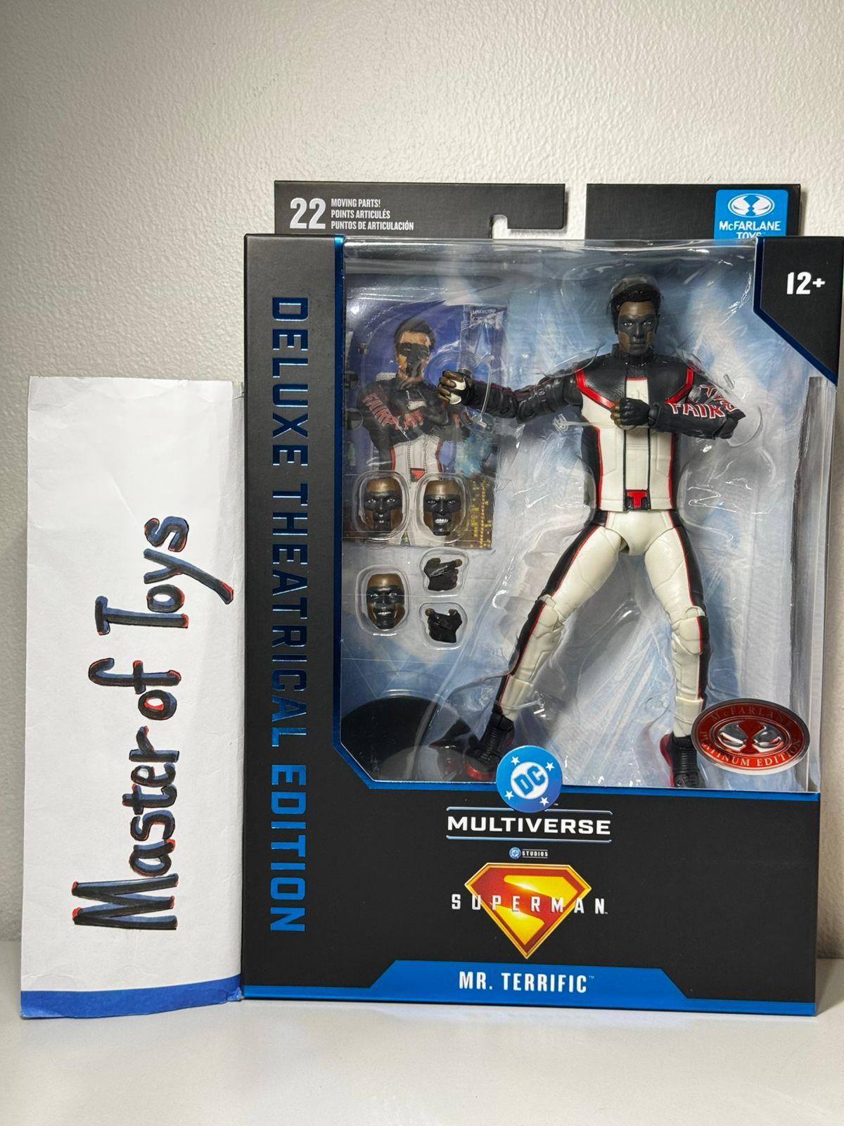 McFarlane Deluxe Theatrical Edition DC Multiverse Mr Terrific (Superman) Red Platinum Edition - Ready Stock