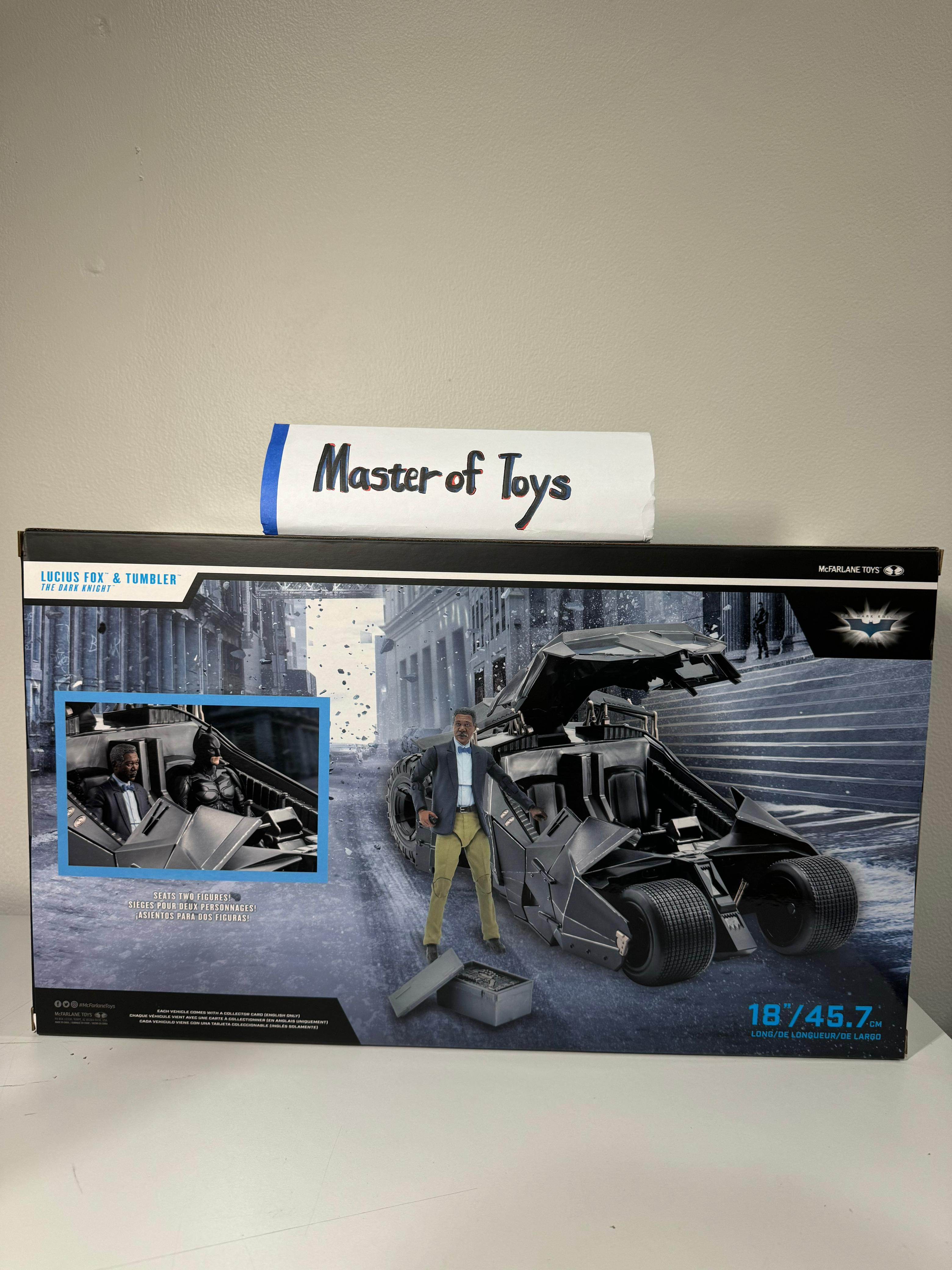 McFarlane DC Multiverse Lucius Fox & Tumbler ( The Dark Knight ) 18" / 45,7cm Gold Label Collection - Ready Stock