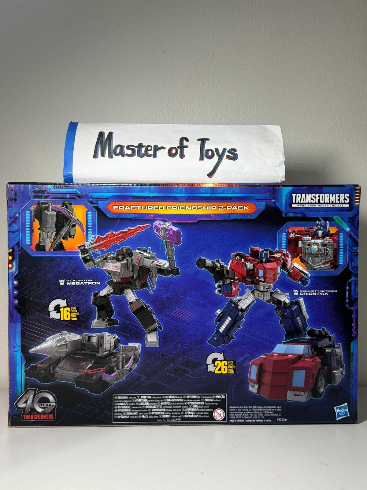Hasbro Takara Tomy Transformers Legacy United Fractured Friendship 2 Packs Gladiator Megatron vs Security Officer Orion Pax  - Ready Stock