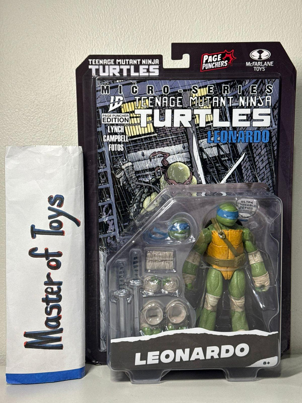 McFarlane Page Punchers Micro Series Teenage Mutant Ninja Turtles Leonardo - Ready Stock
