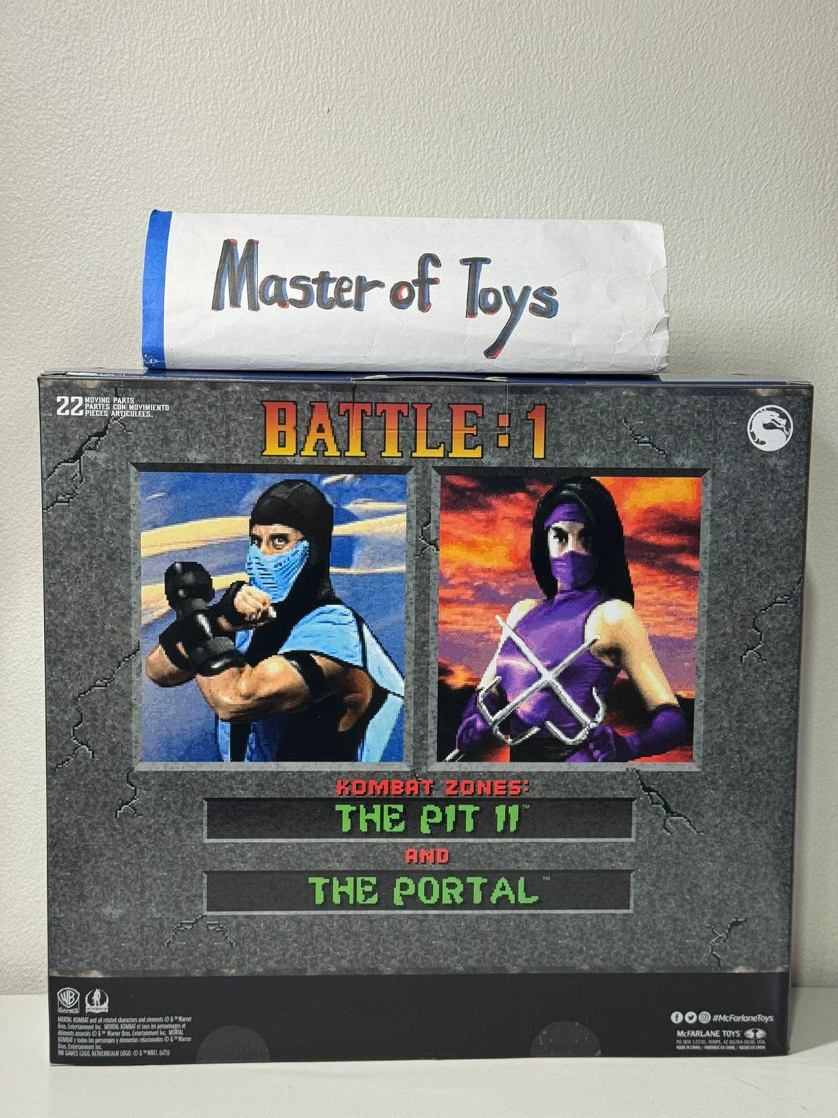 McFarlane Mortal Kombat Klassic Fight Sub Zero vs Mileena Battle 1 Game Verse - Ready Stock