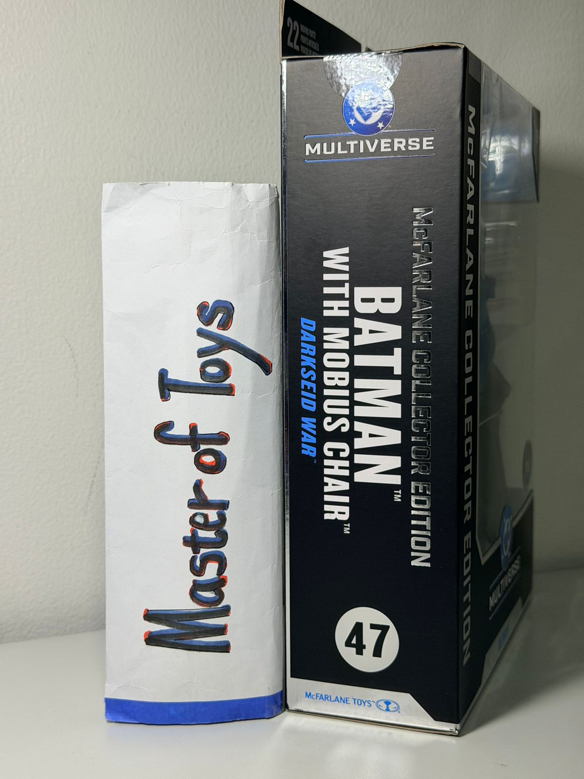 McFarlane Collector Edition DC Multiverse Batman with Mobius Chair (Darkseid War) #47 Platinum Edition - Ready Stock