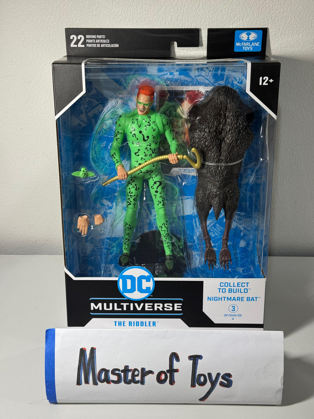 McFarlane DC Multiverse The Riddle (Batman Forever) with CTB Nighmare Bat - Ready Stock